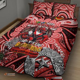 naidoc week 2024 dragons quilt bed set mascot rugby dt02