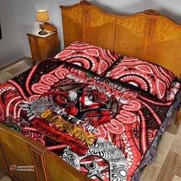 naidoc week 2024 dragons quilt bed set mascot rugby dt02
