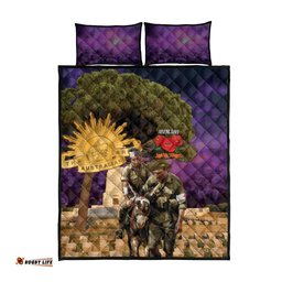 Australia ANZAC Day Quilt Bed Set Lonesome Pine Australian Army With Donkey