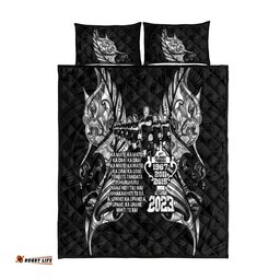 New Zealand Rugby Quilt Bed Set Black Haka Dance With NZ Champions History