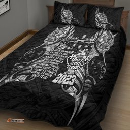 New Zealand Rugby Quilt Bed Set Black Haka Dance With NZ Champions History