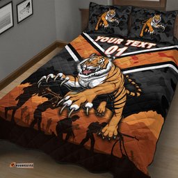 Custom Personalised Wests Tigers ANZAC Quilt Bed Set Simple Style