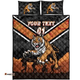 Custom Personalised Wests Tigers ANZAC Quilt Bed Set Simple Style