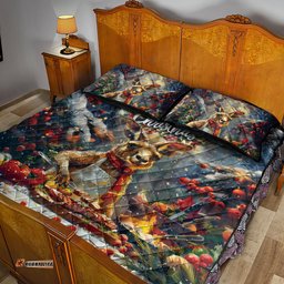 Kangaroo Chef Christmas in July Quilt Bed Set