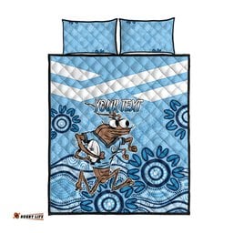 Custom NSW Blues Cockroach Blooded Aboriginal Inspired Quilt Bed Set