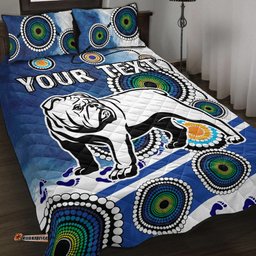 Canterbury-Bankstown Bulldogs Quilt Bed Set - Custom Indigenous Canterbury-Bankstown Bulldogs Quilt Bed Set