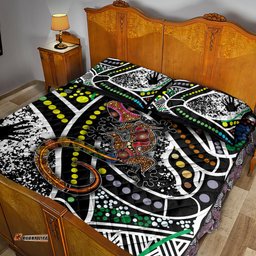 aboriginal lizzard pattern dot art quilt bed set ts04