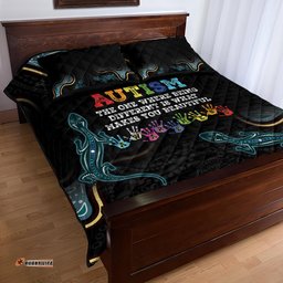 Australia Autism Awareness 4 April Aboriginal Lizard Quilt Bed Set
