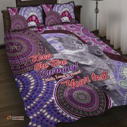 Personalised Australia Koala NAIDOC 2024 Quilt Bed Set Keep the Fire Burning