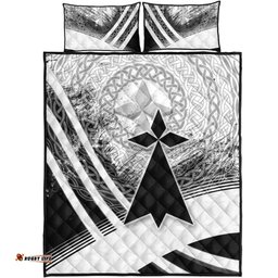 Brittany Celtic Quilt Bed Set Bretagne Stoat Ermine Grunge Style