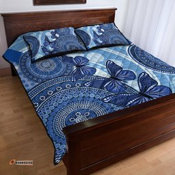 Australia Autism Awareness Quilt Bed Set 4 April Indigenous Butterfly