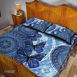 Australia Autism Awareness Quilt Bed Set 4 April Indigenous Butterfly