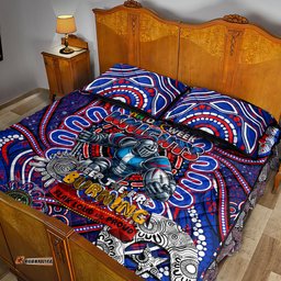 naidoc week 2024 knights quilt bed set mascot rugby dt02