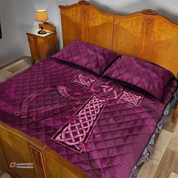 Ireland Rugby Quilt Bed Set Maroon Celtic Knot Summer Paris 2024
