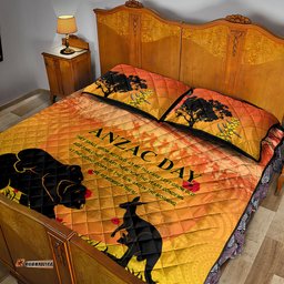 Australia ANZAC Day Quilt Bed Set Koala and Kangaroo Respect Aboriginal Pattern