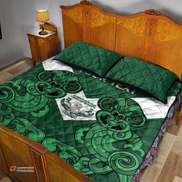 Custom Aotearoa Rugby Quilt Bed Set New Zealand Maori Kete Poutama Pattern