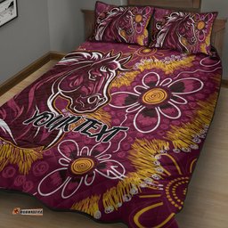 Personalised Broncos NAIDOC Week 2024 Quilt Bed Set Aboriginal Fire Burning Sparks