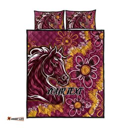 Personalised Broncos NAIDOC Week 2024 Quilt Bed Set Aboriginal Fire Burning Sparks