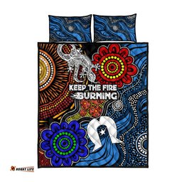 NAIDOC Week 2024 Indigenous Quilt Bed Set Keep The Fire Burning