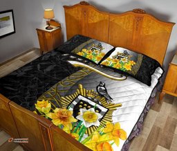 Cornwall Celtic Custom Personalised Quilt Bed Set Daffodil With Seal