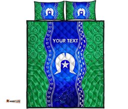 Custom Torres Strait Islanders Quilt Bed Set Torres Symbol With Aboriginal Patterns