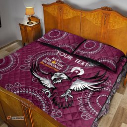 Custom NRL Sea Eagles NAIDOC Week Quilt Bed Set Keep The Fire Burning Indigenous Art