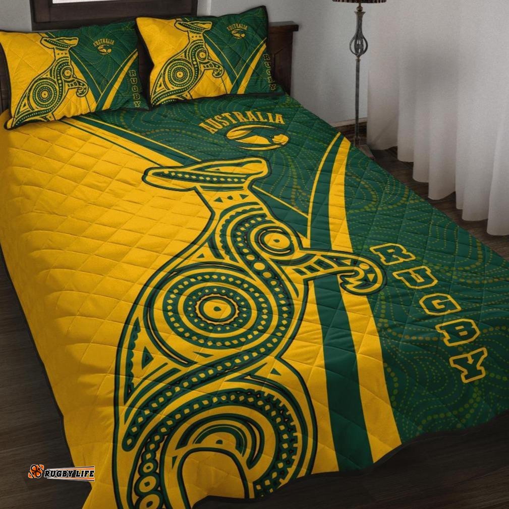rugby quilt bed sets australian rugby kangaroo & aboriginal patterns
