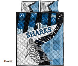 sharks quilt bed set