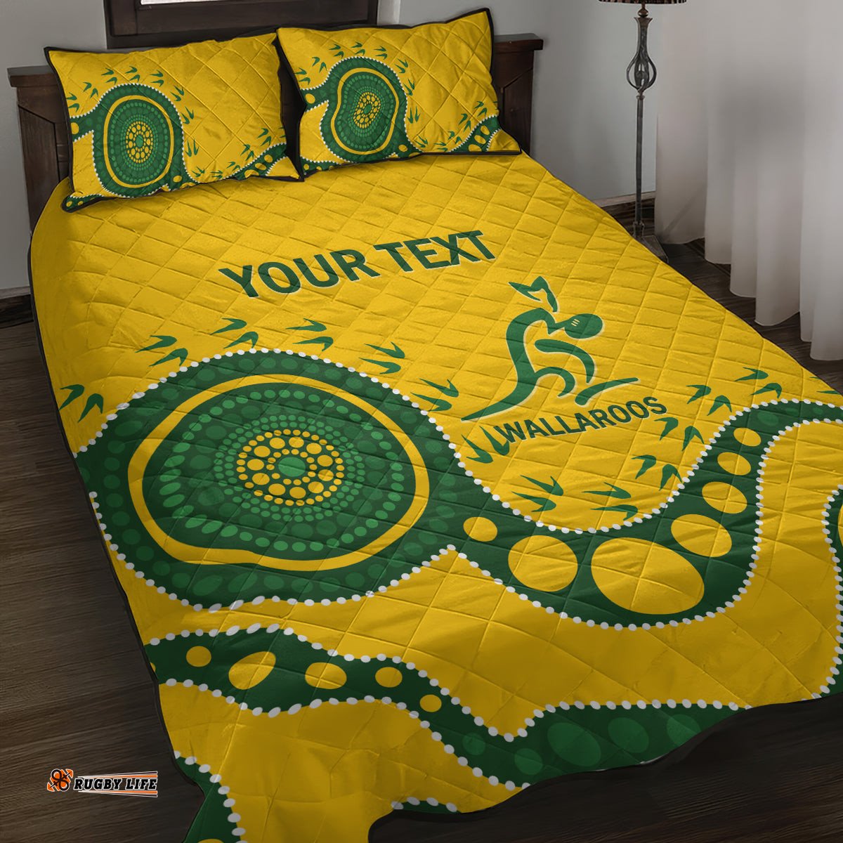 Custom Australia Rugby Quilt Bed Set Go Wallaroos 2024 Pacific Aboriginal Art