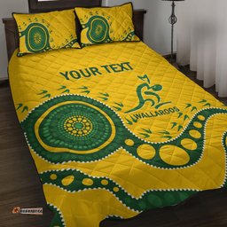 Custom Australia Rugby Quilt Bed Set Go Wallaroos 2024 Pacific Aboriginal Art