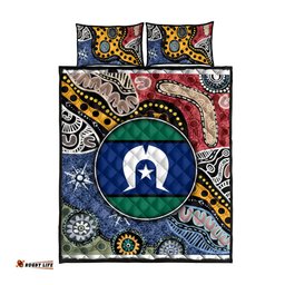 torest trait islands mix aboriginal pattern quilt bed set ts04