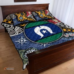 torest trait islands mix aboriginal pattern quilt bed set ts04