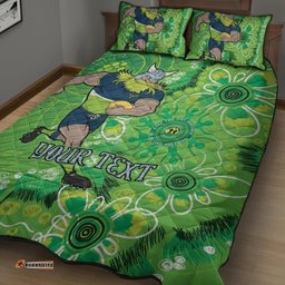 Personalised Raiders NAIDOC Week 2024 Quilt Bed Set Aboriginal Fire Burning Sparks