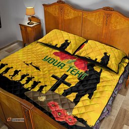 Australia Socceroos Soccer ANZAC Custom Quilt Bed Set Gallipoli Soldier With Camouflage Art