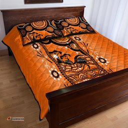 Perth Scorchers Cricket Quilt Bed Set Happy Australia Day Aboriginal Art