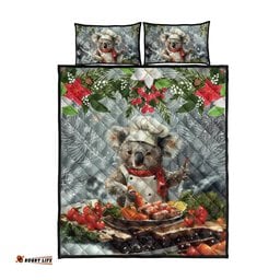 Koala Chef Christmas in July Quilt Bed Set