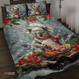 Koala Chef Christmas in July Quilt Bed Set