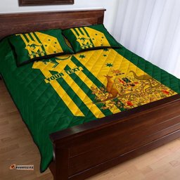 Custom Quilt Bed Set Australia Kangaroo Sign National Color