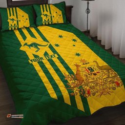 Custom Quilt Bed Set Australia Kangaroo Sign National Color