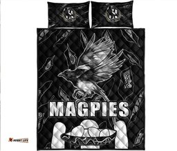 Collingwood Magpies Quilt Bed Set Indigenous Guernsey No2 Version