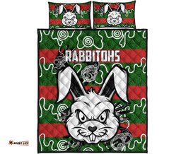 Rabbitohs Indigenous Quilt Bed Set Rabbit Head