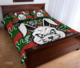Rabbitohs Indigenous Quilt Bed Set Rabbit Head