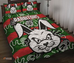 Rabbitohs Indigenous Quilt Bed Set Rabbit Head