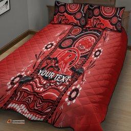 Custom Melbourne Renegades Cricket Quilt Bed Set Happy Australia Day Aboriginal Art