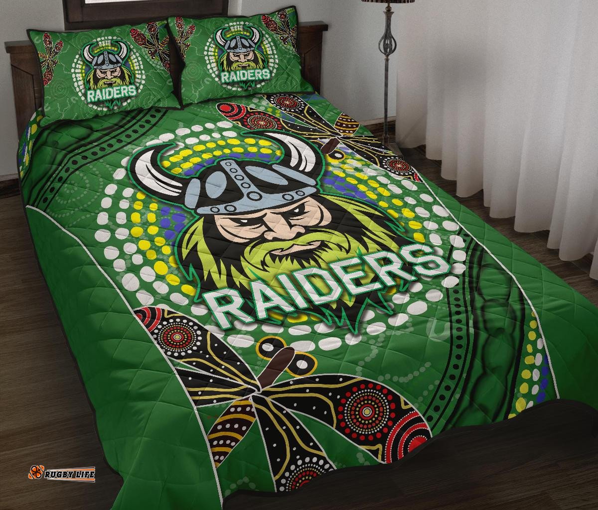 raiders quilt bed set aboriginal
