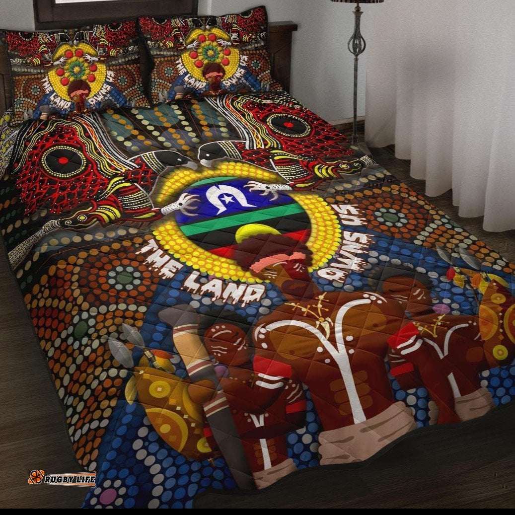 The Land Owns Us Aboriginal Quilt Bed Set