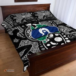 torest trait islands map mix aboriginal pattern quilt bed set ts04