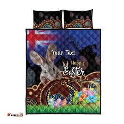 Personalised Australia Easter Day Quilt Bed Set Aussie Bilby Aboriginal Art