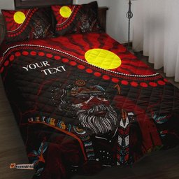Custom Aboriginal Quilt Bed Set Indigenous People And Sun
