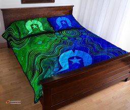 Custom Aboriginal Quilt Bed Set, Torres Strait Islands Flag